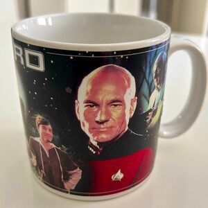 Vintage Star Trek The Next Generation Licensed Jean-Luc Picard 1996 Coffee Mug
